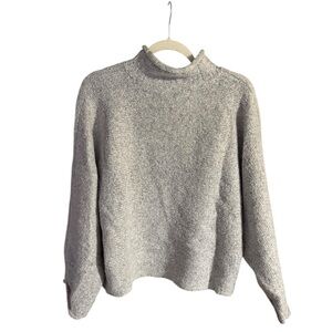 William Rast Light Gray Women's Mock Turtleneck Sweater